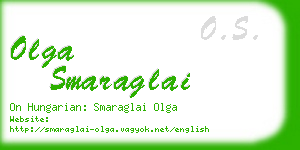 olga smaraglai business card